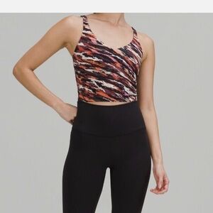 Lululemon Women Align Cropped Tank Top Tiger Tide Smoky Red Mul